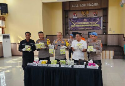 Kepolisian Resort Langsa, Aceh, Gagalkan Peredaran 10 Kg Narkotika Jenis Kepulau Jawa