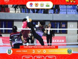 Pertandingan Tim Doubel Event Putra-Putri Sedang Berlangsung