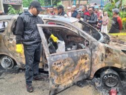 Usai Pulang Kampaye, Satu Unit Mobil Timses Bupati dan Wakil Bupati Aceh Timur No Urut 1 di bakar OTK