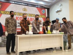 Polres Aceh Timur Musnahkan 1 Kg Sabu, Peringati HUT Bhayangkara ke-79