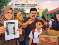 Wali Murid Pertanyakan Jatah MBG Anaknya Habis di SD N 5 Idi Rayeuk. Oknum Plh Kepala Sekolah Dinilai Sebarkan Hoax Kepublik